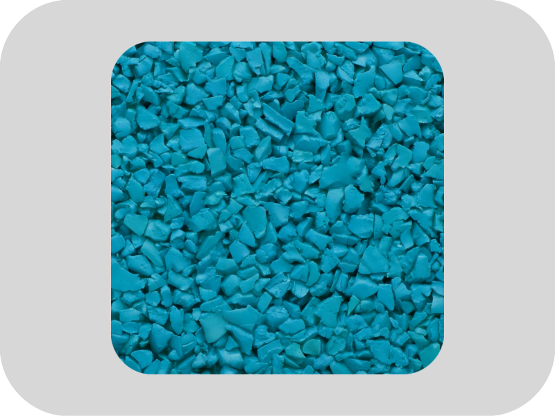 Environmentally friendly blue EPDM rubber granules Environmentally friendly blue EPDM rubber granules