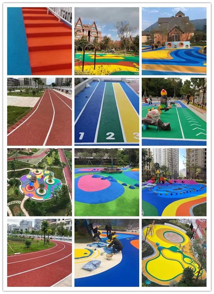 Colored EPDM rubber granules application Colored EPDM rubber granules application