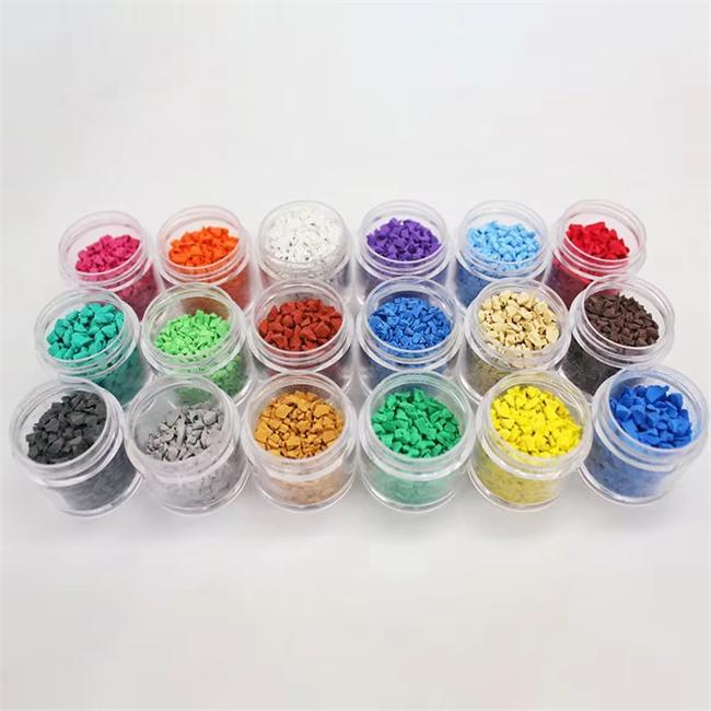 EPDM colored rubber granules with good weather resistance EPDM colored rubber granules with good weather resistance
