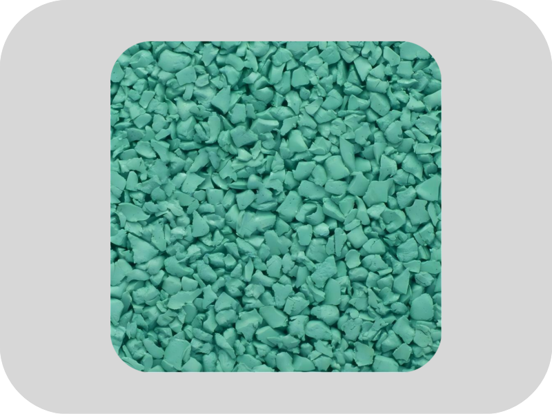 High elasticity odorless green EPDM rubber granules High elasticity odorless green EPDM rubber granules
