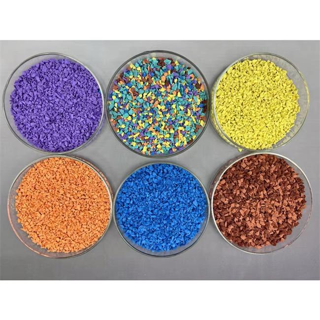 Environmentally friendly and odorless EPDM colored rubber granule Environmentally friendly and odorless EPDM colored rubber granule