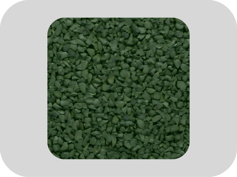 Sulfur free green EPDM rubber granules Sulfur free green EPDM rubber granules