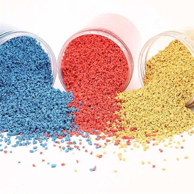 YellowGreyBlack EPDM granules AmarilloGrisNegro Gránulos de EPDM