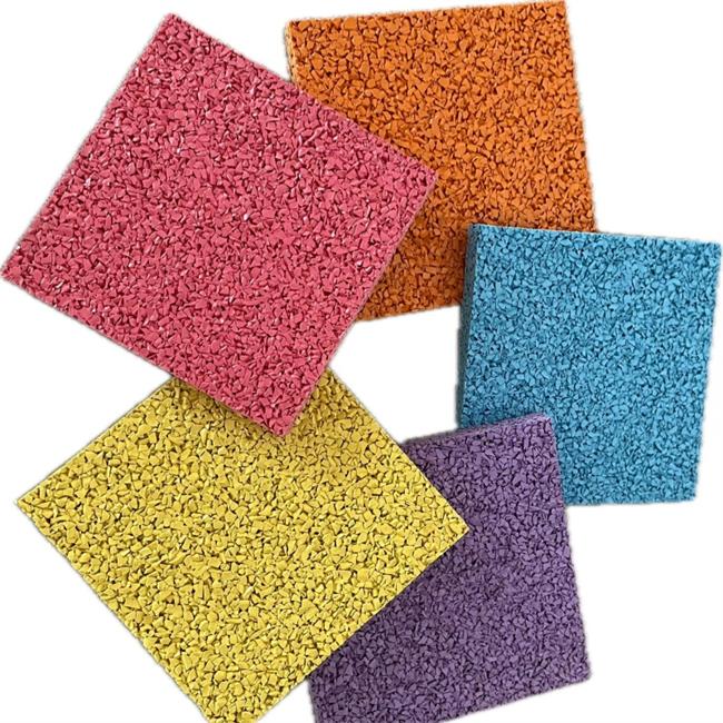 Colored rubber granules Colored rubber granules