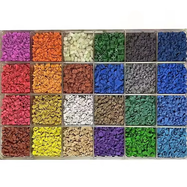 Breathable rubber track EPDM colored granules Breathable rubber track EPDM colored granules