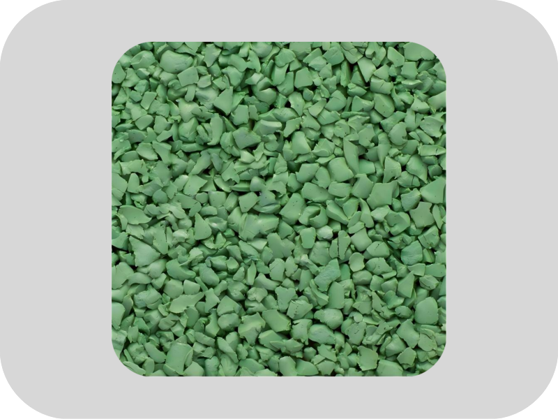 Odorless Green EPDM Rubber Colored Granules