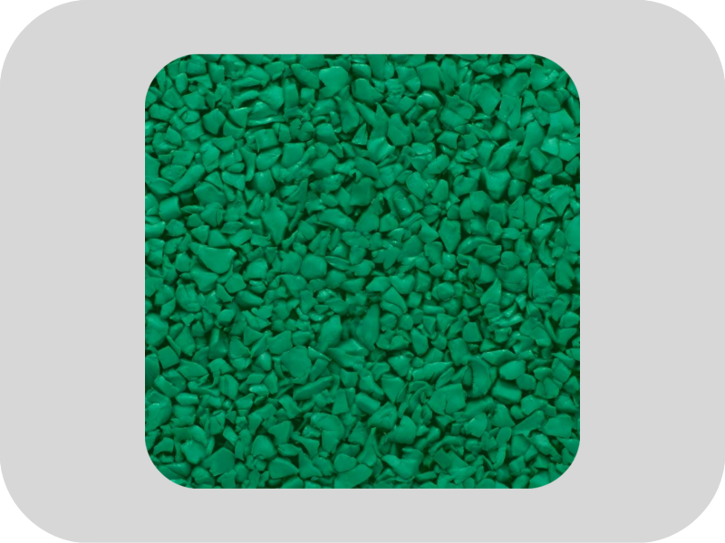 Outdoor Runway High Elasticity Green EPDM Rubber Granules