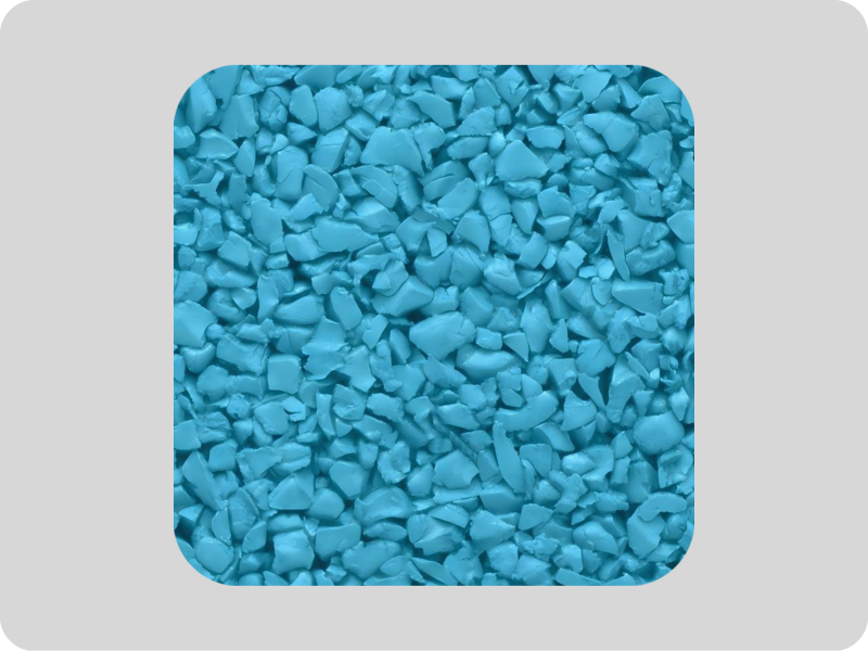 Blue sulfur free EPDM rubber granules