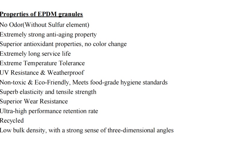 Color Test For Water Sample Low Water Absorption EPDM Granules - epdm expert