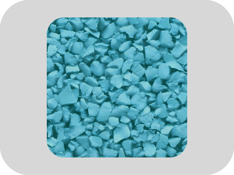 Sulfur Free Blue EPDM Rubber Granules