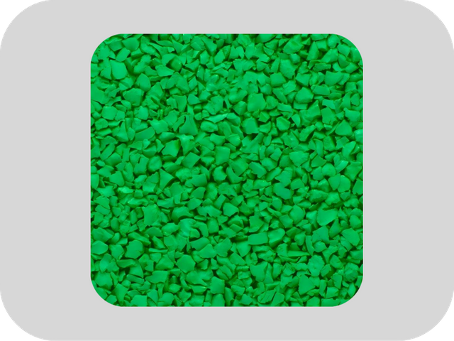Water Chestnut Three-dimensional Strong Green EPDM Rubber Granules