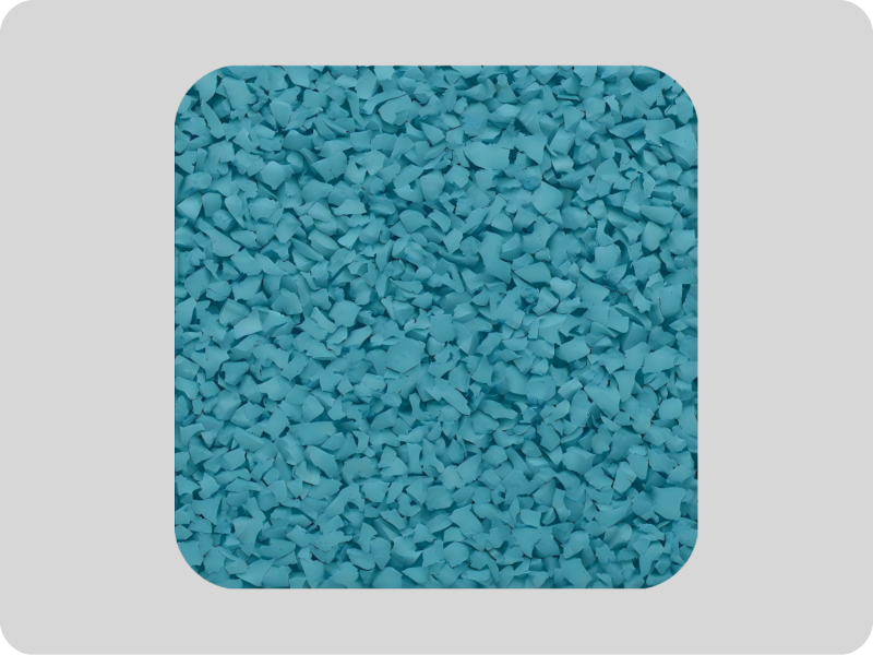 Odorless blue EPDM rubber granules